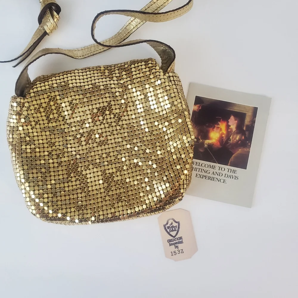 Whiting and Davis Gold Mesh Night Bag, Like New, Vintage - Picture 10 of 16